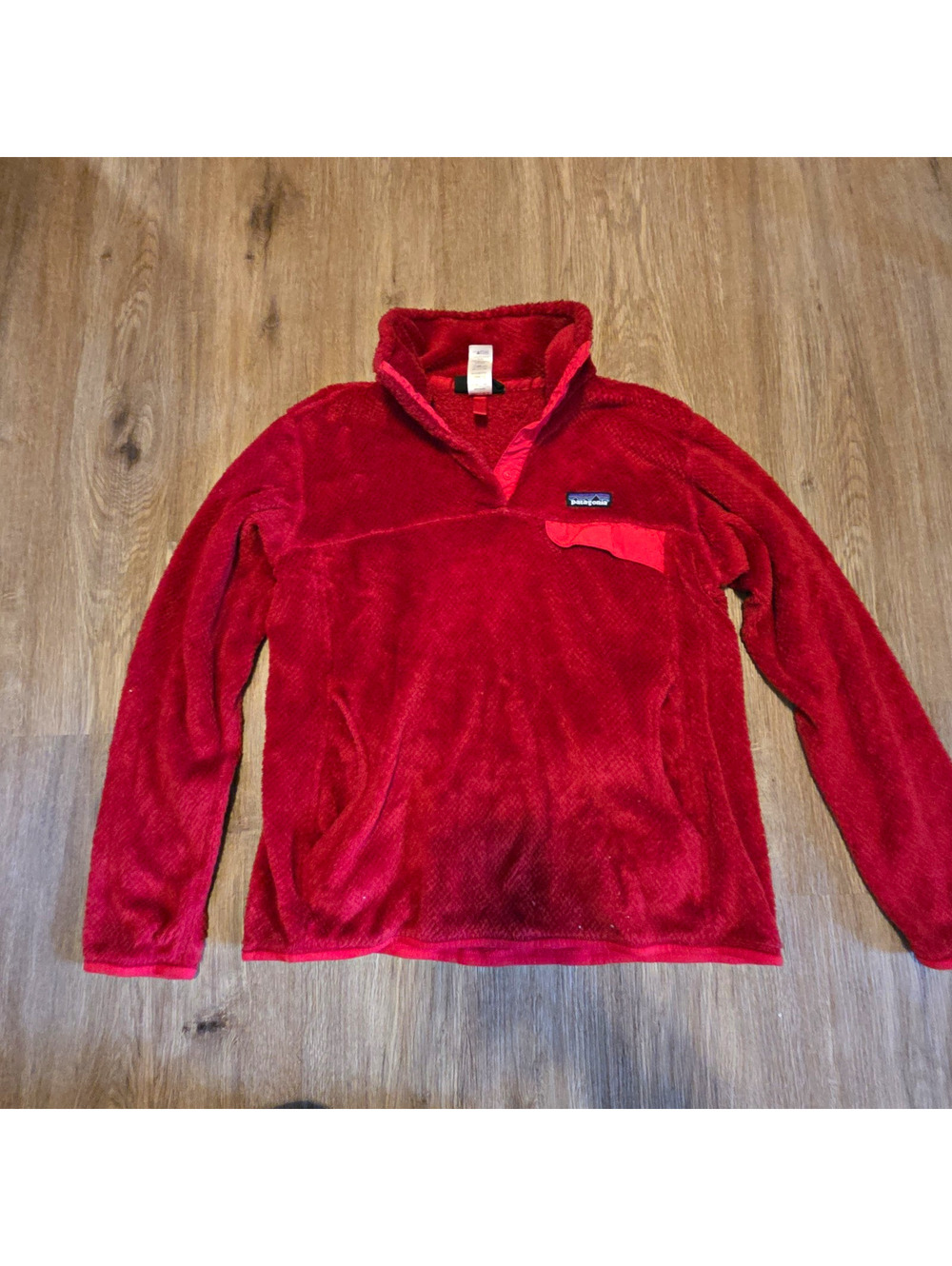 Patagonia Re-Tool Snap-T Pullover Womens M Red Polartec Thermal Pro Fleece